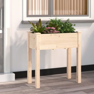 vidaXL Lovelis su įdėklu, 71x37x76cm, eglės medienos masyvas