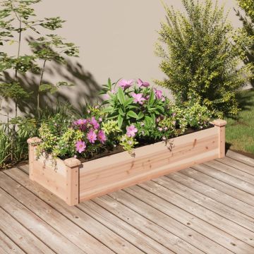 vidaXL Aukštas sodo lovelis su įdėklu, 120x45x25cm, eglės masyvas