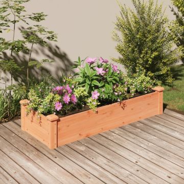 vidaXL Aukštas sodo lovelis su įdėklu, rudas, 120x45x25cm, eglė