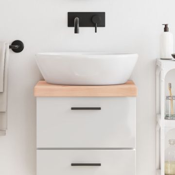 vidaXL Vonios kambario stalviršis, 40x30x(2–6)cm, medienos masyvas