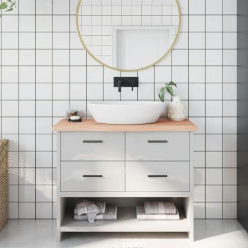 vidaXL Vonios kambario stalviršis, 100x40x(2-4) cm, medienos masyvas