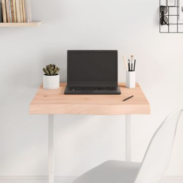 vidaXL Stalviršis, 60x60x(2–6)cm, neapdorotas ąžuolo medienos masyvas