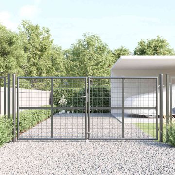 vidaXL Tinkliniai sodo vartai, antracito spalvos, 300x125 cm, cinkuotas plienas