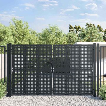 vidaXL Sodo vartai, antracito spalvos, 300x175 cm, plienas