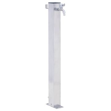 vidaXL Vandens kolonėlė sodui, 40cm, nerūdijantis plienas, kvadratinė