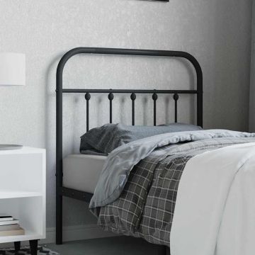 vidaXL Metalinis pakaitinis galvūgalis, juodos spalvos, 80cm