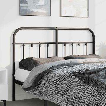 vidaXL Metalinis pakaitinis galvūgalis, juodos spalvos, 150cm