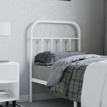 vidaXL Metalinis pakaitinis galvūgalis, baltos spalvos, 75cm