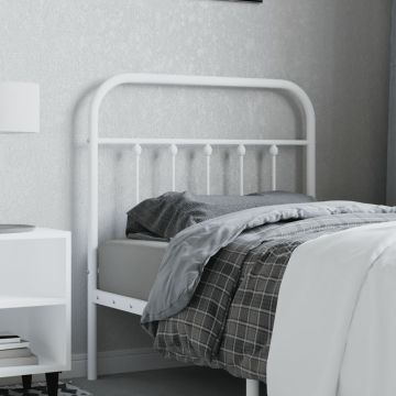 vidaXL Metalinis pakaitinis galvūgalis, baltos spalvos, 80cm
