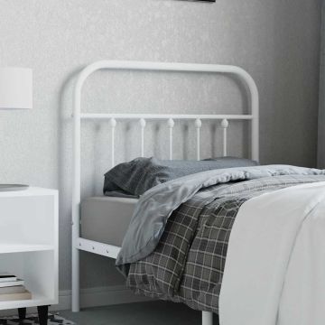 vidaXL Metalinis pakaitinis galvūgalis, baltos spalvos, 90cm