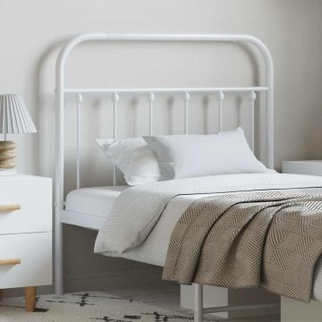 vidaXL Metalinis pakaitinis galvūgalis, baltos spalvos, 100cm