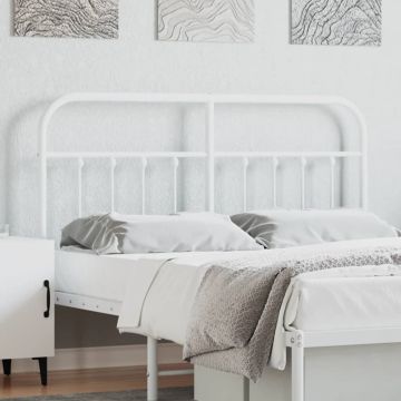 vidaXL Metalinis pakaitinis galvūgalis, baltos spalvos, 140cm