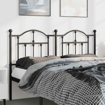 vidaXL Metalinis pakaitinis galvūgalis, juodos spalvos, 150cm