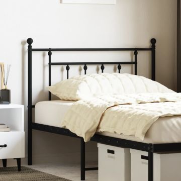 vidaXL Metalinis pakaitinis galvūgalis, juodos spalvos, 107cm