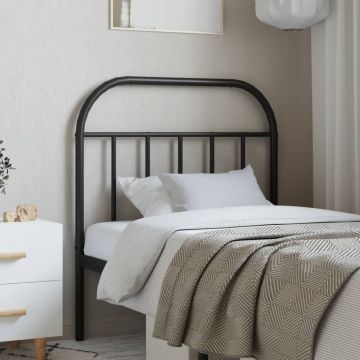 vidaXL Metalinis pakaitinis galvūgalis, juodos spalvos, 90cm