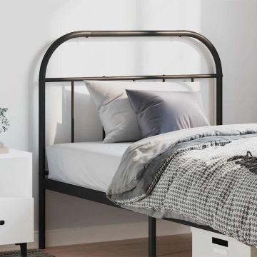 vidaXL Metalinis pakaitinis galvūgalis, juodos spalvos, 100cm
