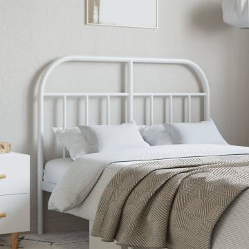 vidaXL Metalinis pakaitinis galvūgalis, baltos spalvos, 120cm