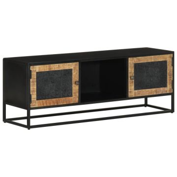 vidaXL Televizoriaus spintelė, 110x30x40cm, mango masyvas ir geležis