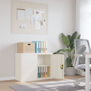 vidaXL Spintelė dokumentams, baltos spalvos, 90x40x70cm, plienas