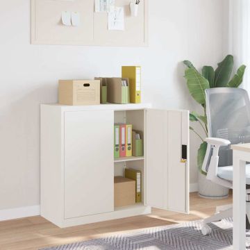 vidaXL Spintelė dokumentams, baltos spalvos, 90x40x90cm, plienas