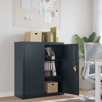 vidaXL Spintelė dokumentams, antracito spalvos, 90x40x105cm, plienas