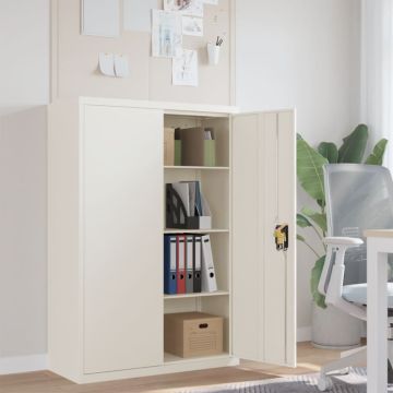 vidaXL Spintelė dokumentams, baltos spalvos, 90x40x140cm, plienas