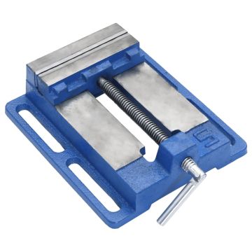 vidaXL Gręžimo preso spaustuvas, mėlynos spalvos, 121mm, ketus