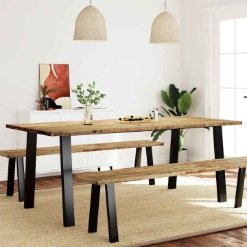 vidaXL Valgomojo stalas, 200x90x75cm, akacijos medienos masyvas