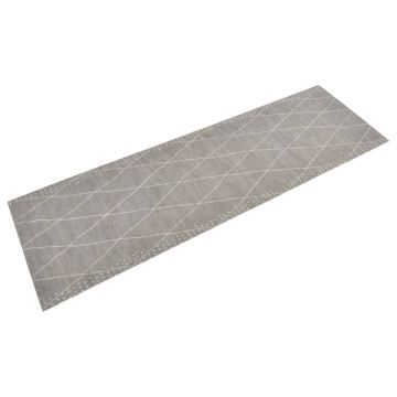 vidaXL Virtuvės kilimėlis, 60x180cm, aksomas, plaunamas, su rombais