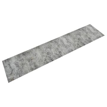 vidaXL Virtuvės kilimėlis, 60x300 cm, aksomas, plaunamas, betonas