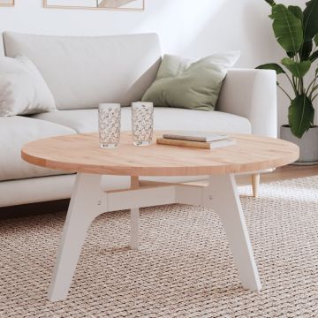 vidaXL Stalviršis, Ø90x2,5 cm, bukmedžio medienos masyvas, apskritas