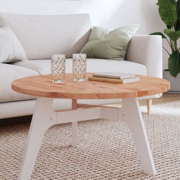 vidaXL Stalviršis, 80x2,5cm, bukmedžio medienos masyvas, apskritas