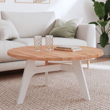 vidaXL Stalviršis, Ø90x2,5 cm, bukmedžio medienos masyvas, apskritas
