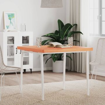vidaXL Stalviršis, 80x80x4cm, bukmedžio medienos masyvas, kvadratinis