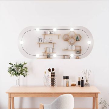 vidaXL Sieninis veidrodis su LED lemputėmis, 40x90cm, stiklas