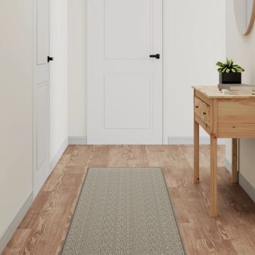 vidaXL Kilimas-takelis, platina, 50x150cm, sizalio imitacija