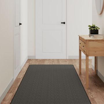vidaXL Kilimas-takelis, antracito spalvos, 80x400cm, sizalio imitacija