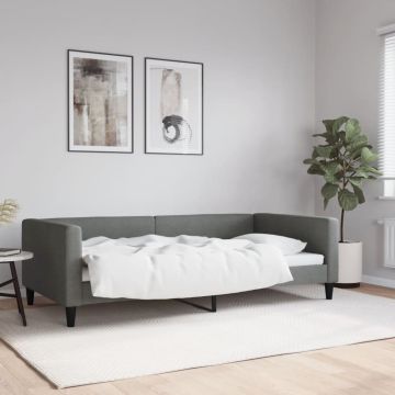 vidaXL Sofa, tamsiai pilkos spalvos, 100x200cm, audinys