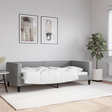 vidaXL Sofa, šviesiai pilkos spalvos, 90x190cm, audinys