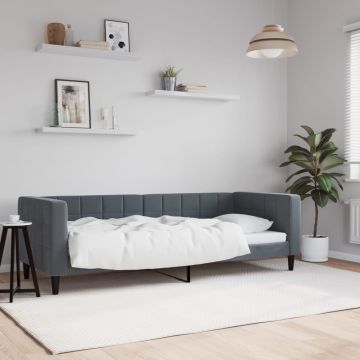 vidaXL Sofa, tamsiai pilkos spalvos, 80x200cm, aksomas