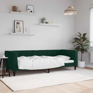 vidaXL Sofa, tamsiai žalios spalvos, 80x200cm, aksomas