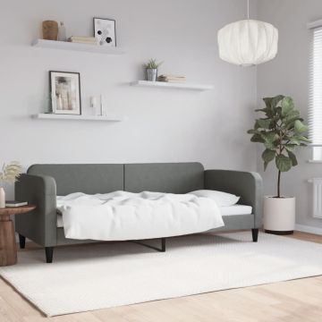 vidaXL Sofa, tamsiai pilkos spalvos, 80x200cm, audinys