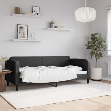 vidaXL Sofa, juodos spalvos, 80x200cm, audinys
