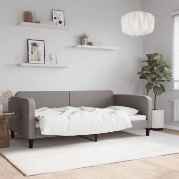vidaXL Sofa, taupe spalvos, 100x200cm, audinys