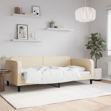 vidaXL Sofa, kreminės spalvos, 100x200cm, audinys