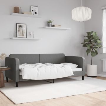 vidaXL Sofa, tamsiai pilkos spalvos, 90x190cm, audinys