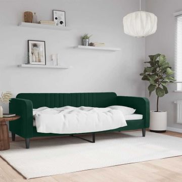 vidaXL Sofa, tamsiai žalios spalvos, 80x200cm, aksomas