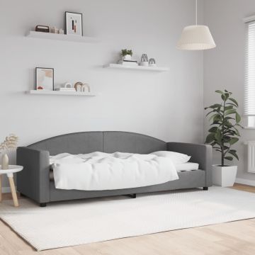 vidaXL Sofa, tamsiai pilkos spalvos, 80x200cm, audinys