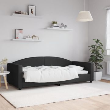vidaXL Sofa, juodos spalvos, 90x200cm, audinys