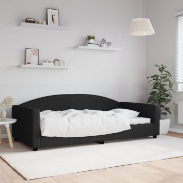vidaXL Sofa, juodos spalvos, 100x200cm, audinys